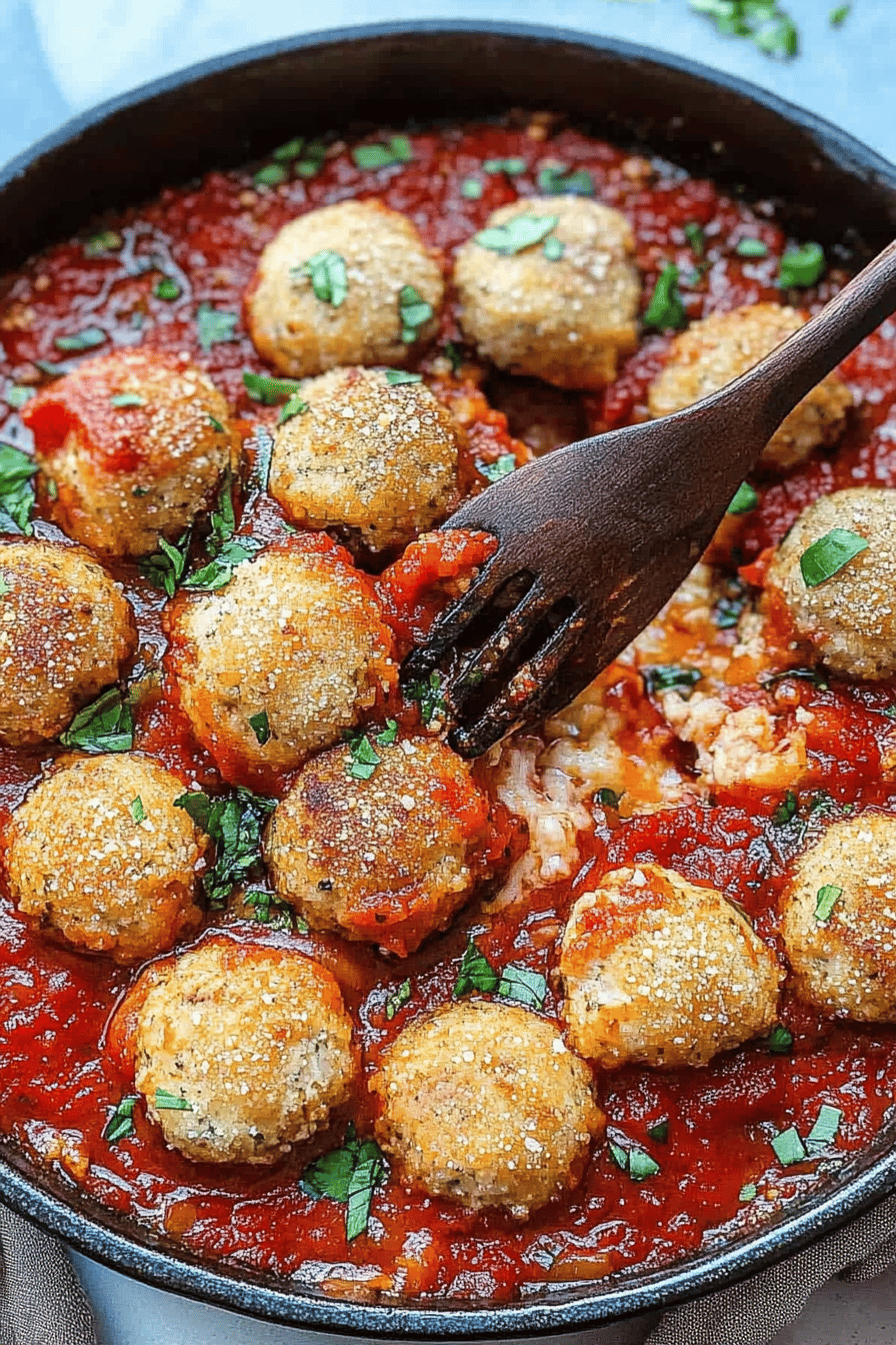Easy Chicken Parmesan Meatballs Recipe ingredients