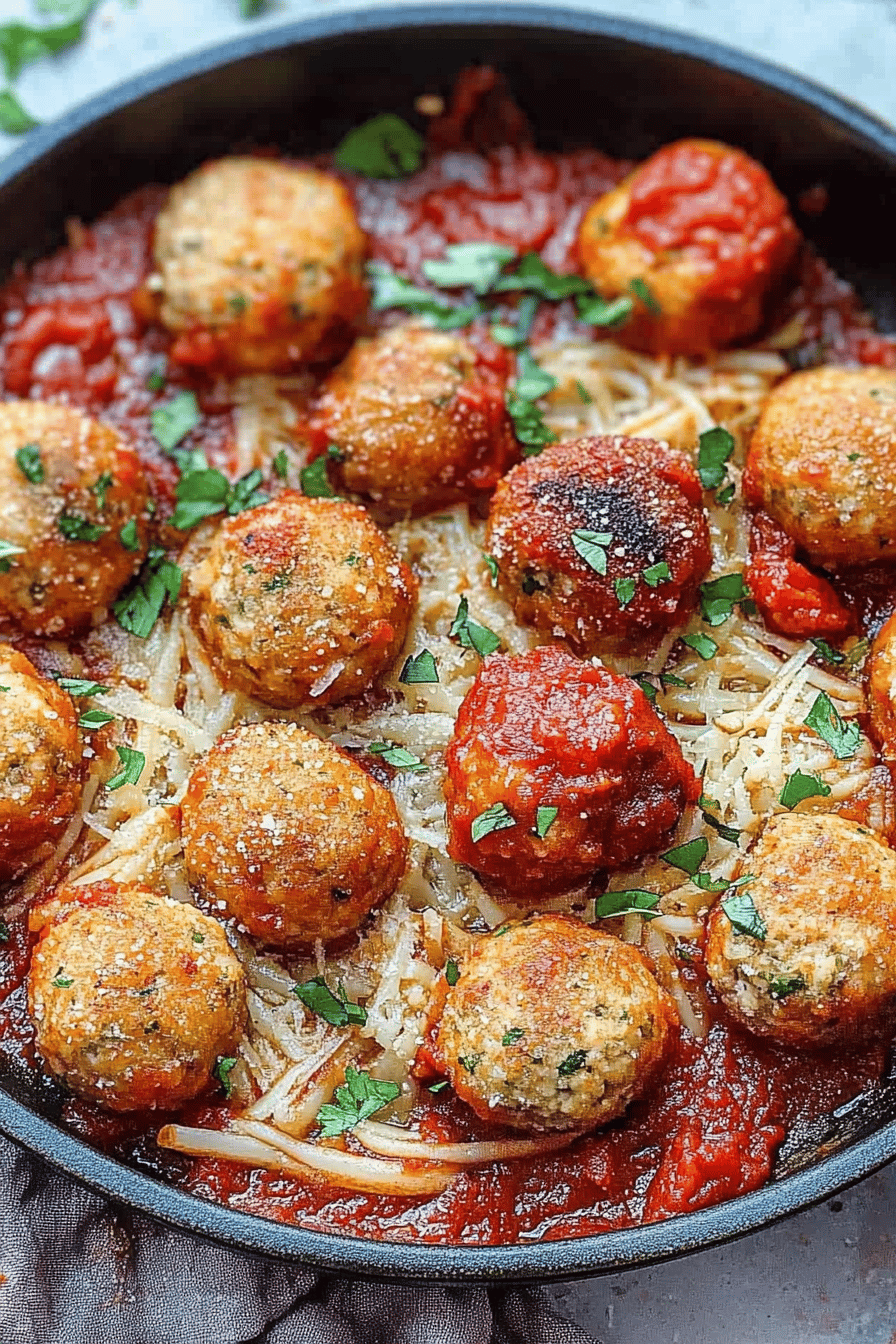 Easy Chicken Parmesan Meatballs Recipe