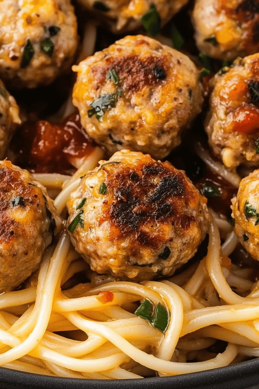 Easy Chicken Piccata Meatballs Recipe Final Dish Presentation