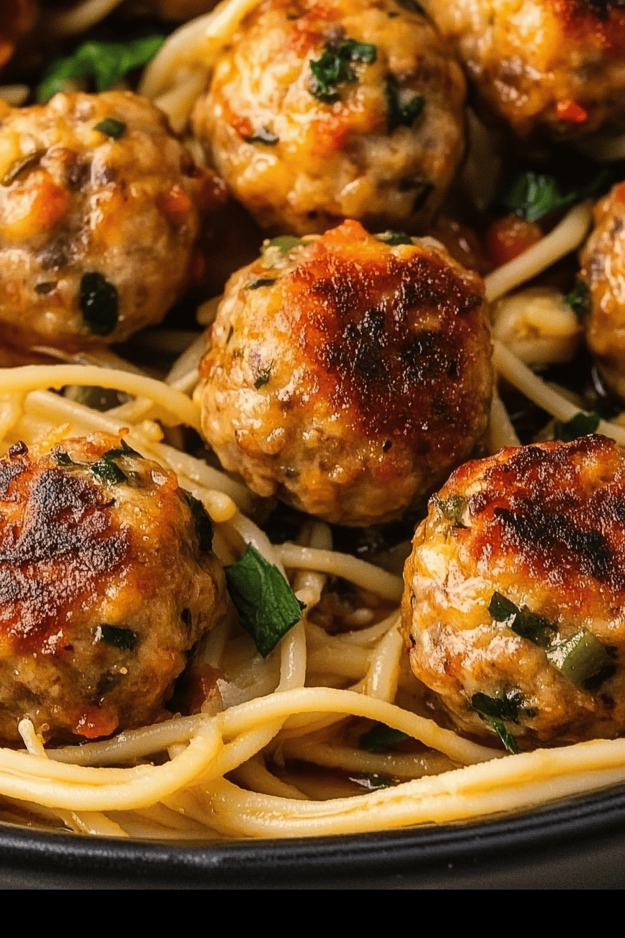 Easy Chicken Piccata Meatballs Recipe Final Dish Presentation