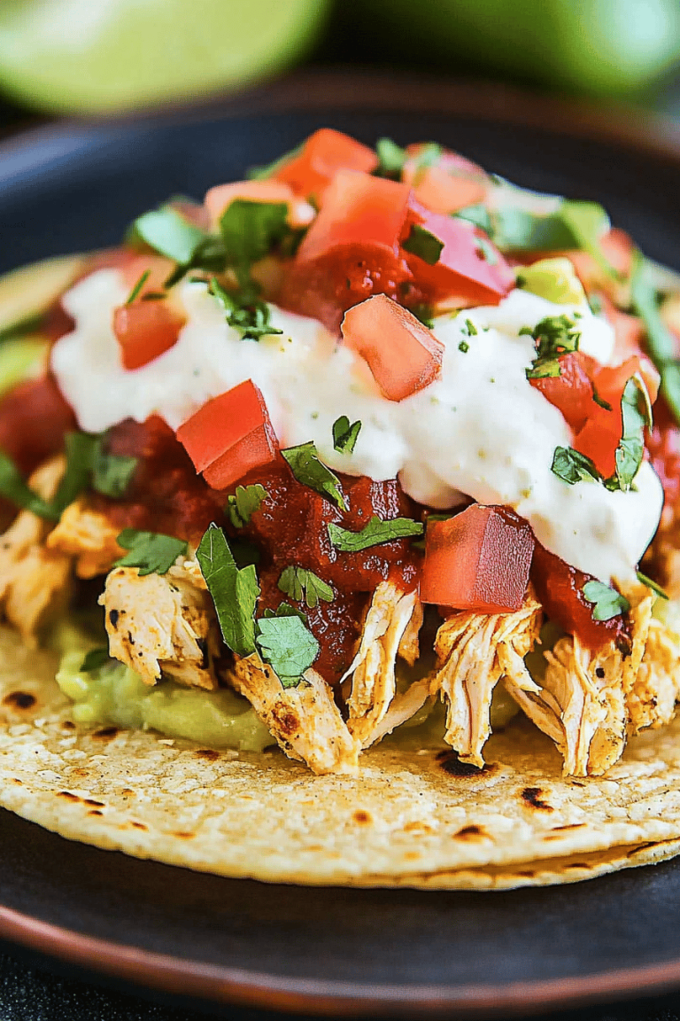 Easy Chicken Tostadas Recipe