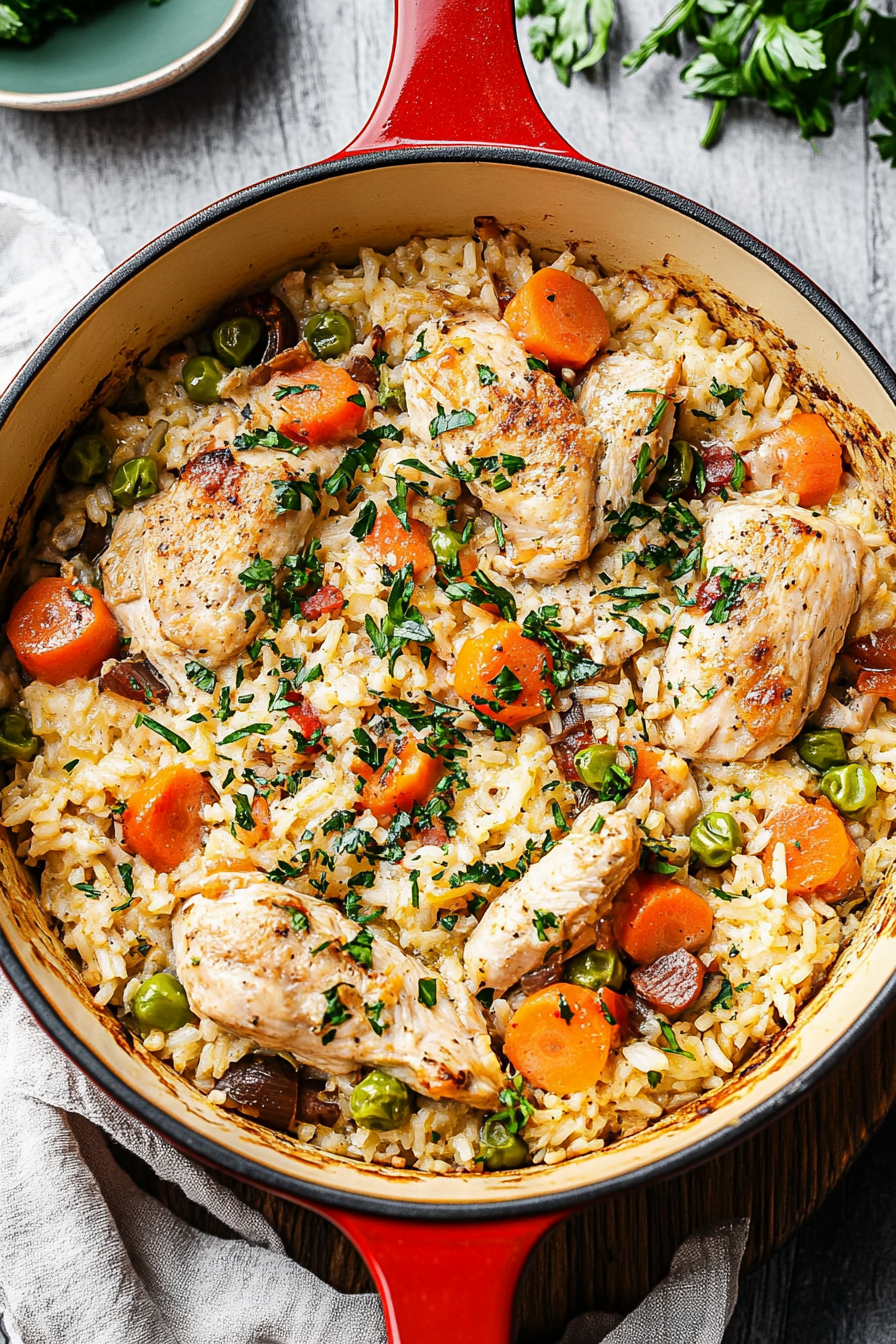 Easy Chicken and Rice Casserole Recipe Final Dish Presentation
