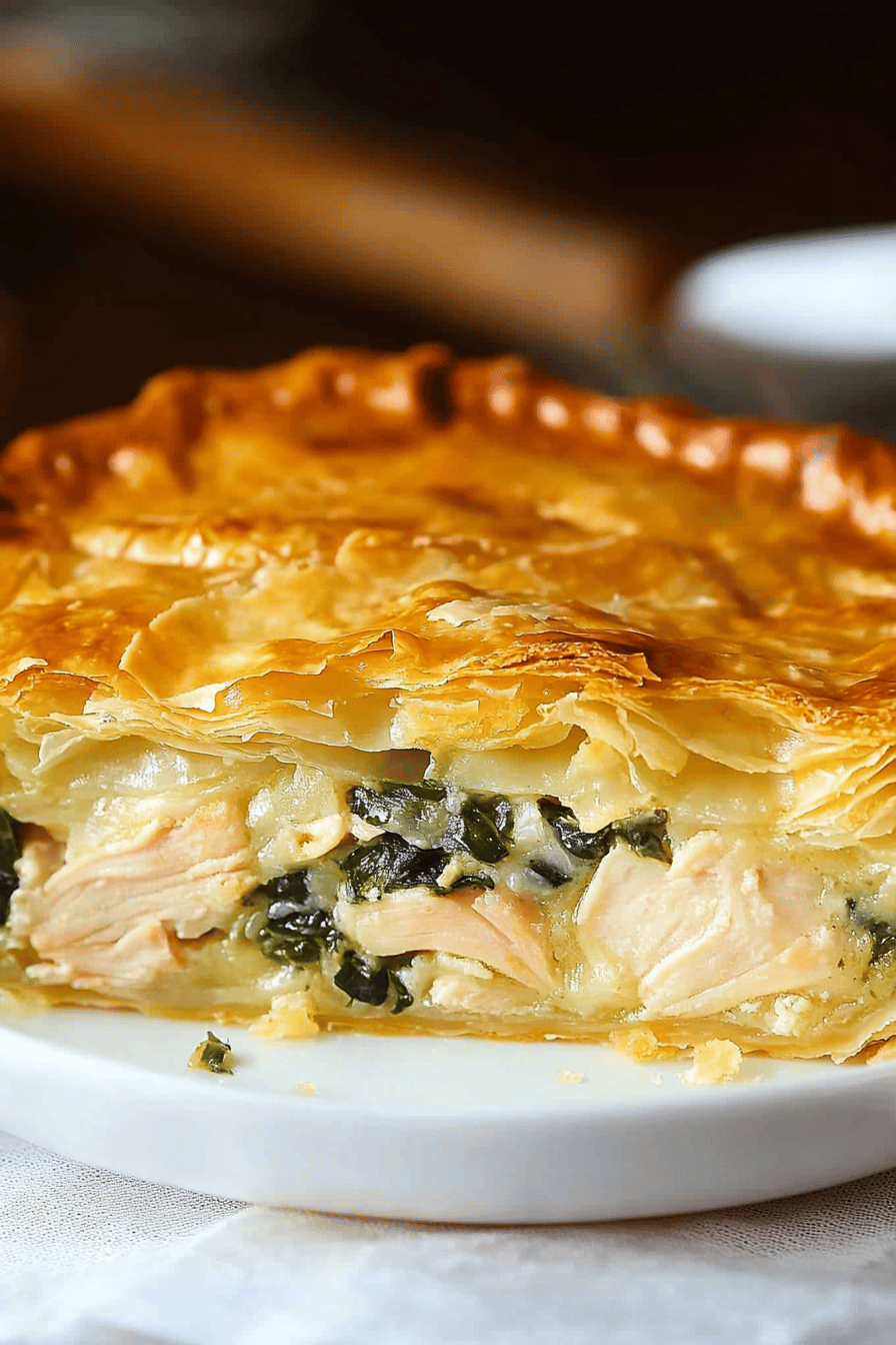 Easy Chicken and Spinach Pie Recipe ingredients