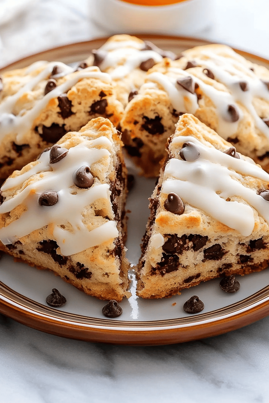 Easy Chocolate Chip Scones Recipe Final Dish Presentation