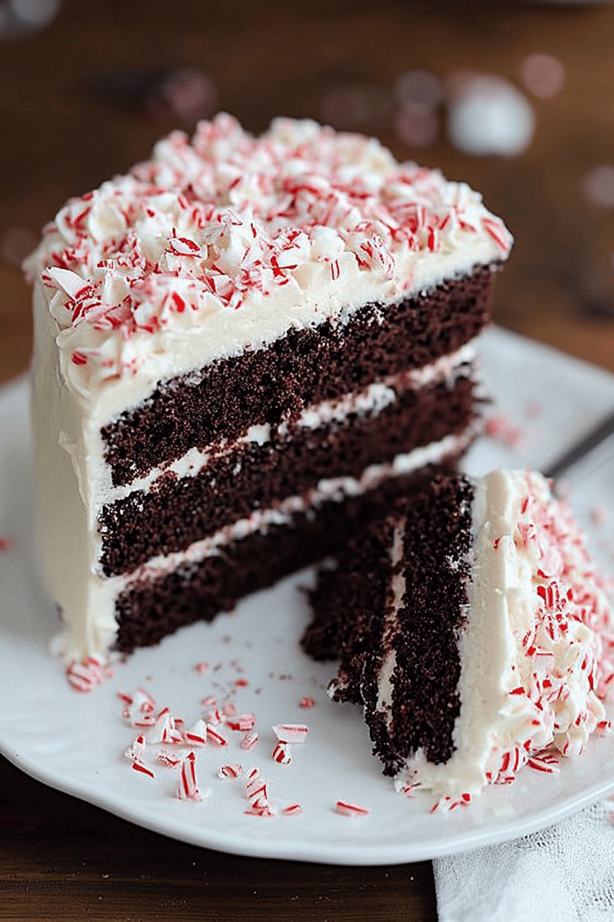 Easy Chocolate Peppermint Dream Cake Recipe Final Dish Presentation