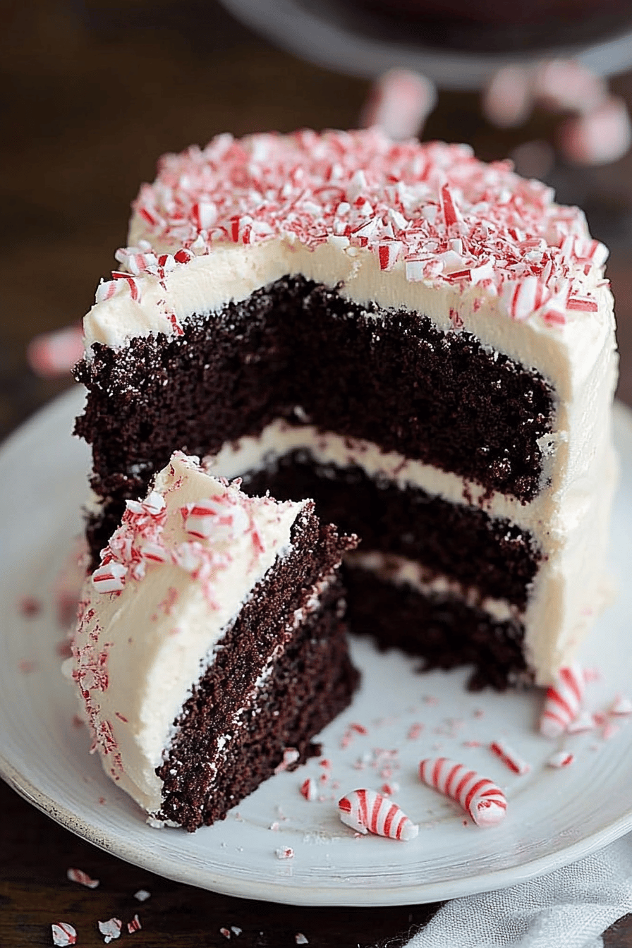 Easy Chocolate Peppermint Dream Cake Recipe Final Dish Presentation