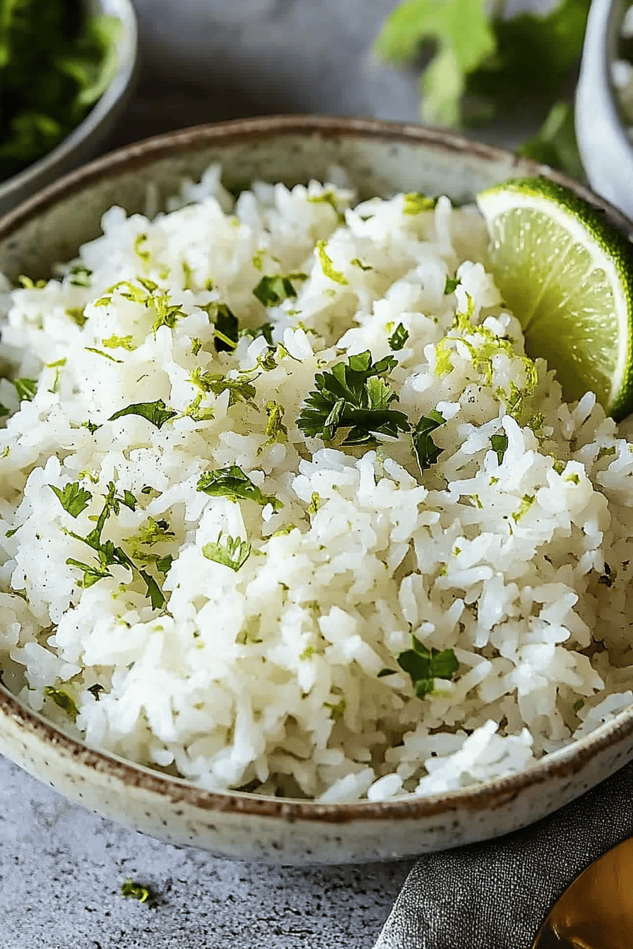 Easy Cilantro Lime Rice Recipe Final Dish Presentation