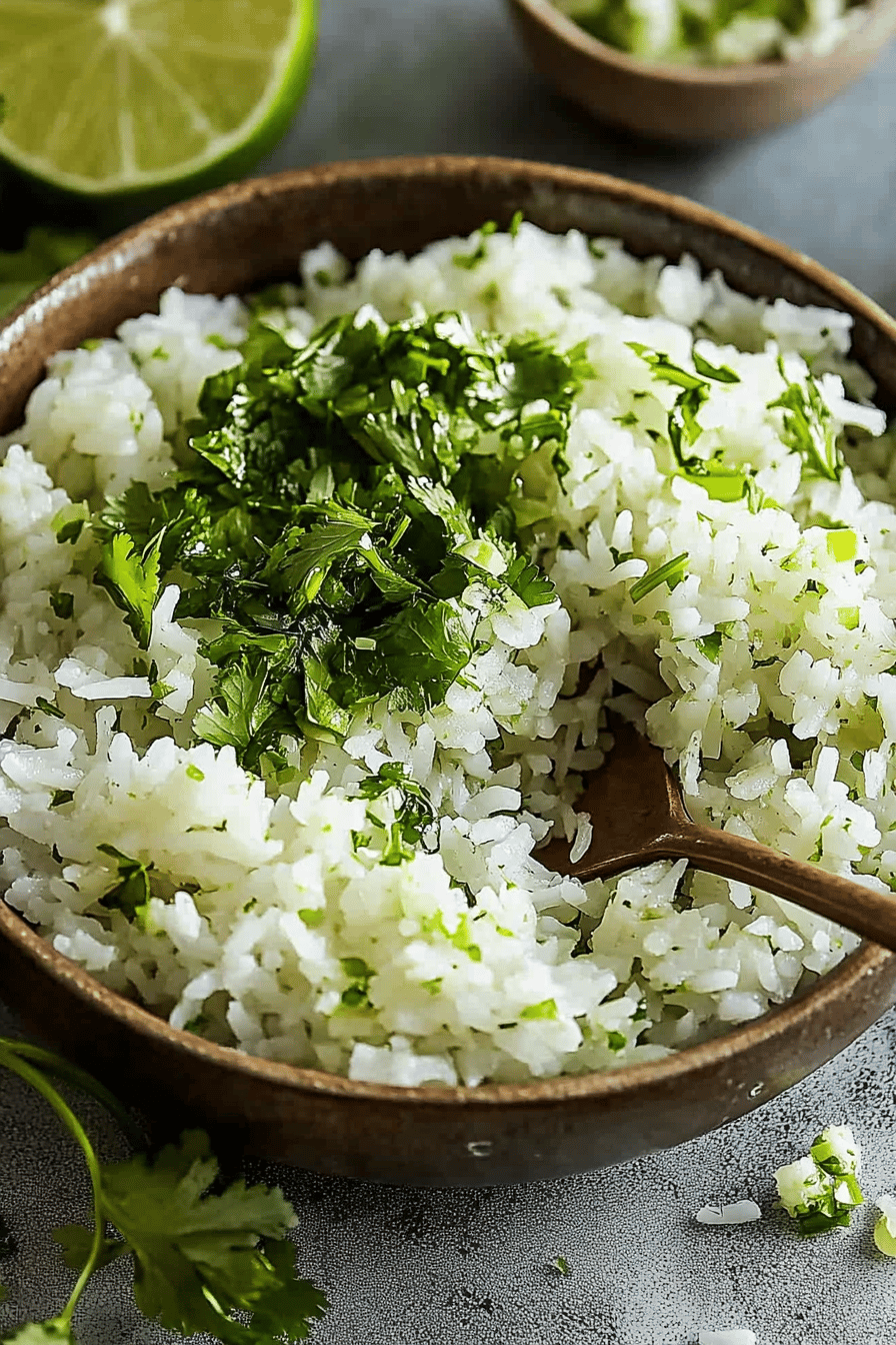 Easy Cilantro Lime Rice Recipe Final Dish Presentation