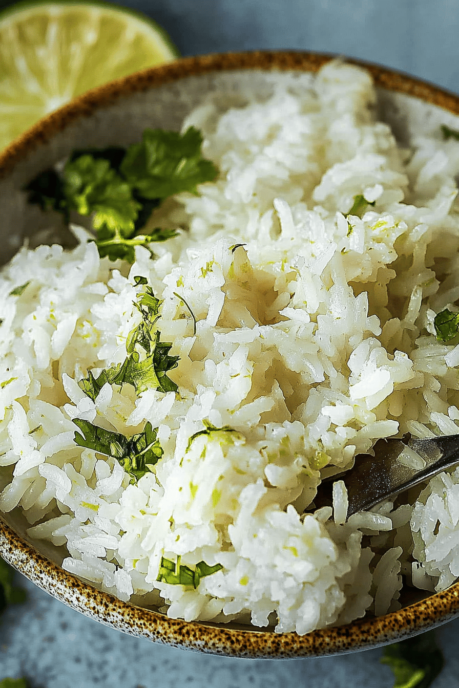 Easy Cilantro Lime Rice Recipe ingredients