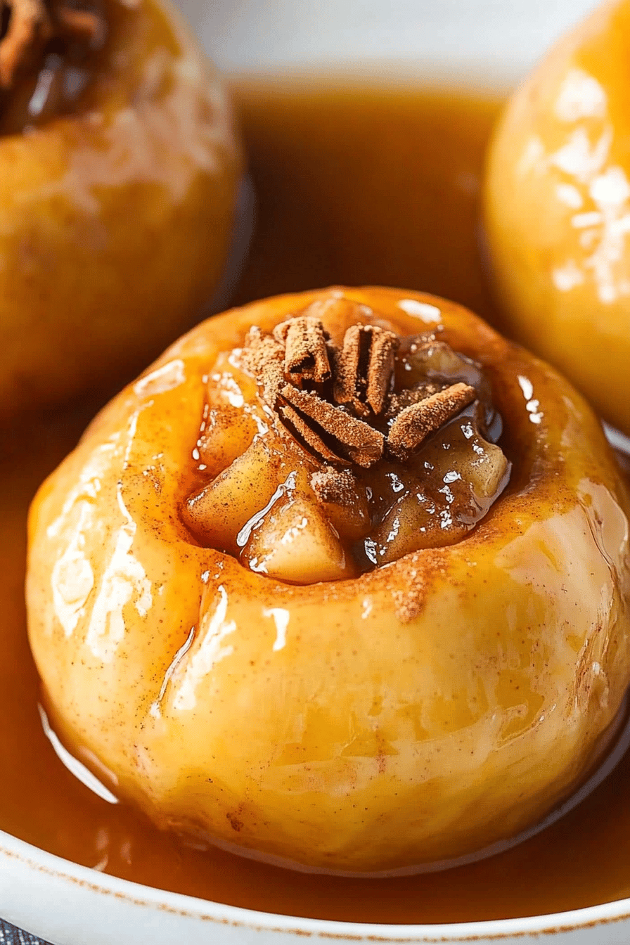 Easy Cinnamon Baked Apples Recipe Final Dish Presentation