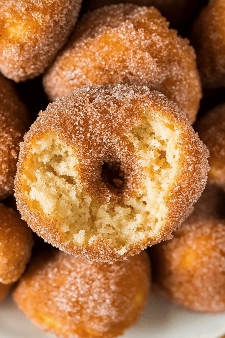 Easy Cinnamon Sugar Donut Holes Recipe Final Dish Presentation