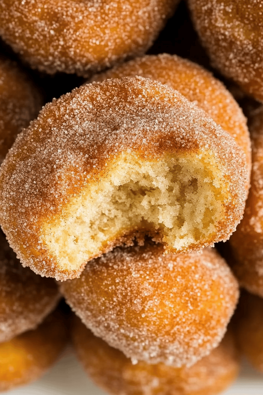 Easy Cinnamon Sugar Donut Holes Recipe Final Dish Presentation
