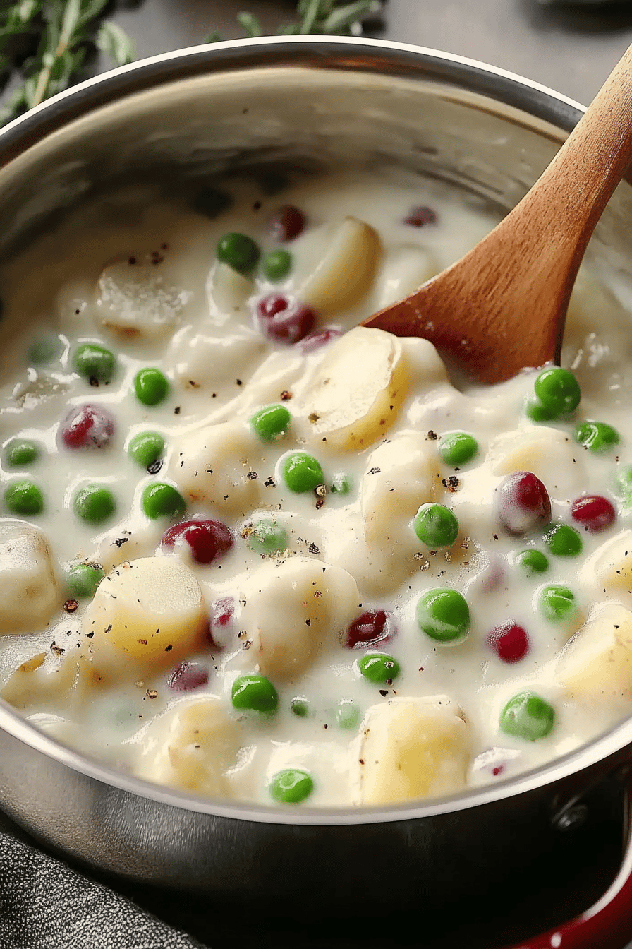 Easy Classic Creamed Potatoes with Peas Recipe ingredients