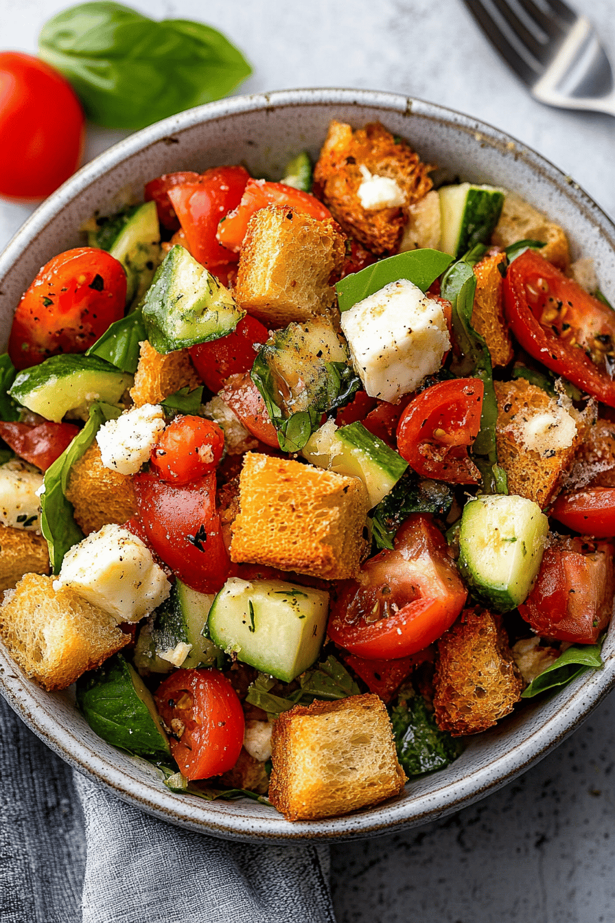 Easy Classic Panzanella Salad Recipe ingredients