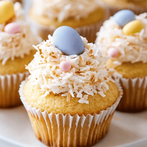 Easy Coconut Easter Cupcakes