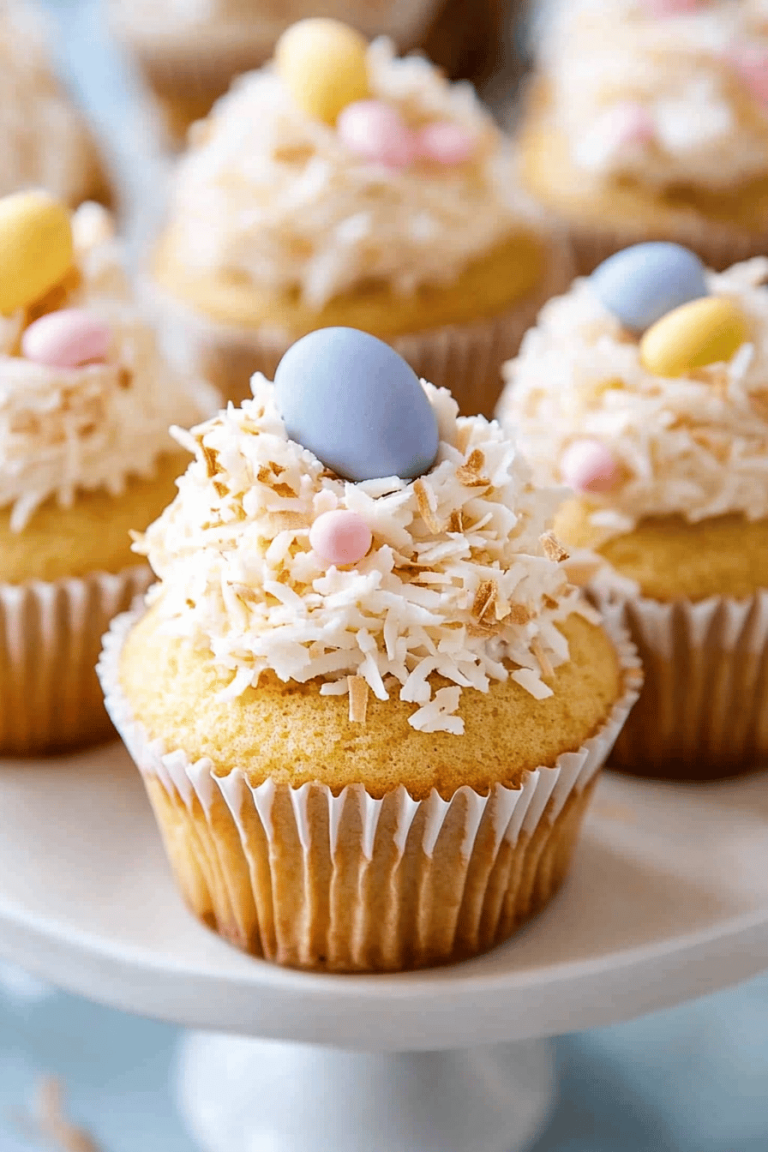 Easy Coconut Easter Cupcakes