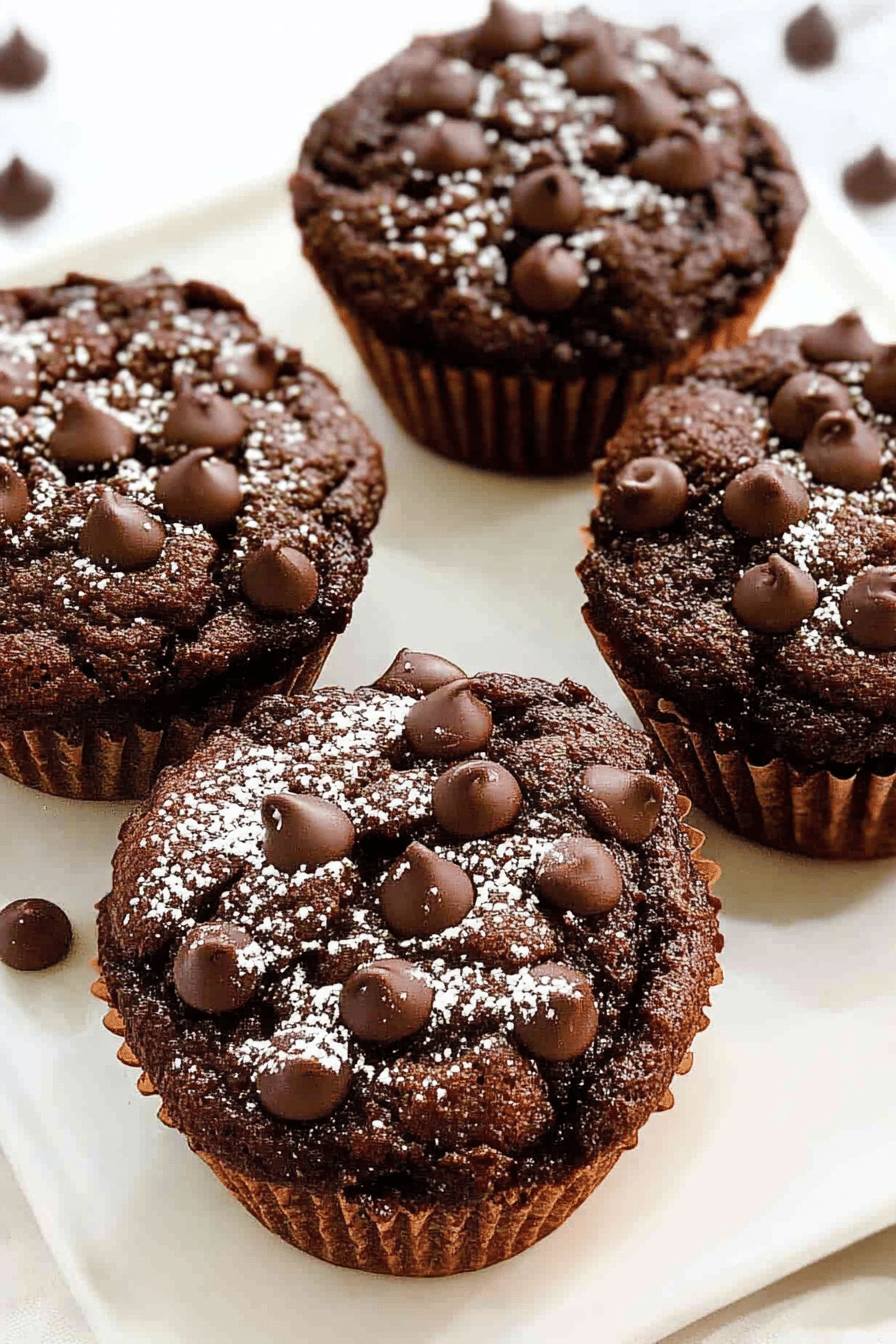 Easy Coconut Flour Chocolate Muffins Final Dish Presentation