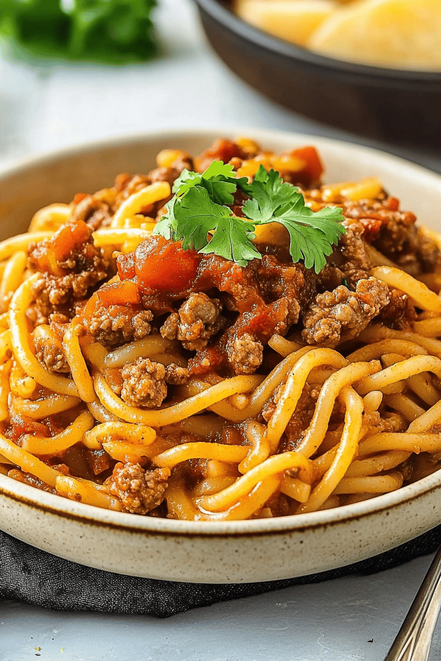 Easy Cowboy Spaghetti Recipe ingredients