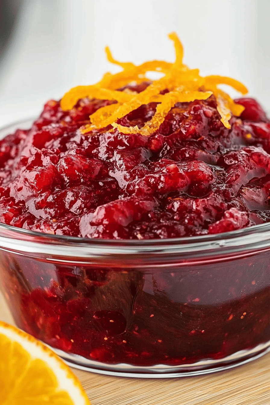 Easy Cranberry Orange Relish Recipe Final Dish Presentation