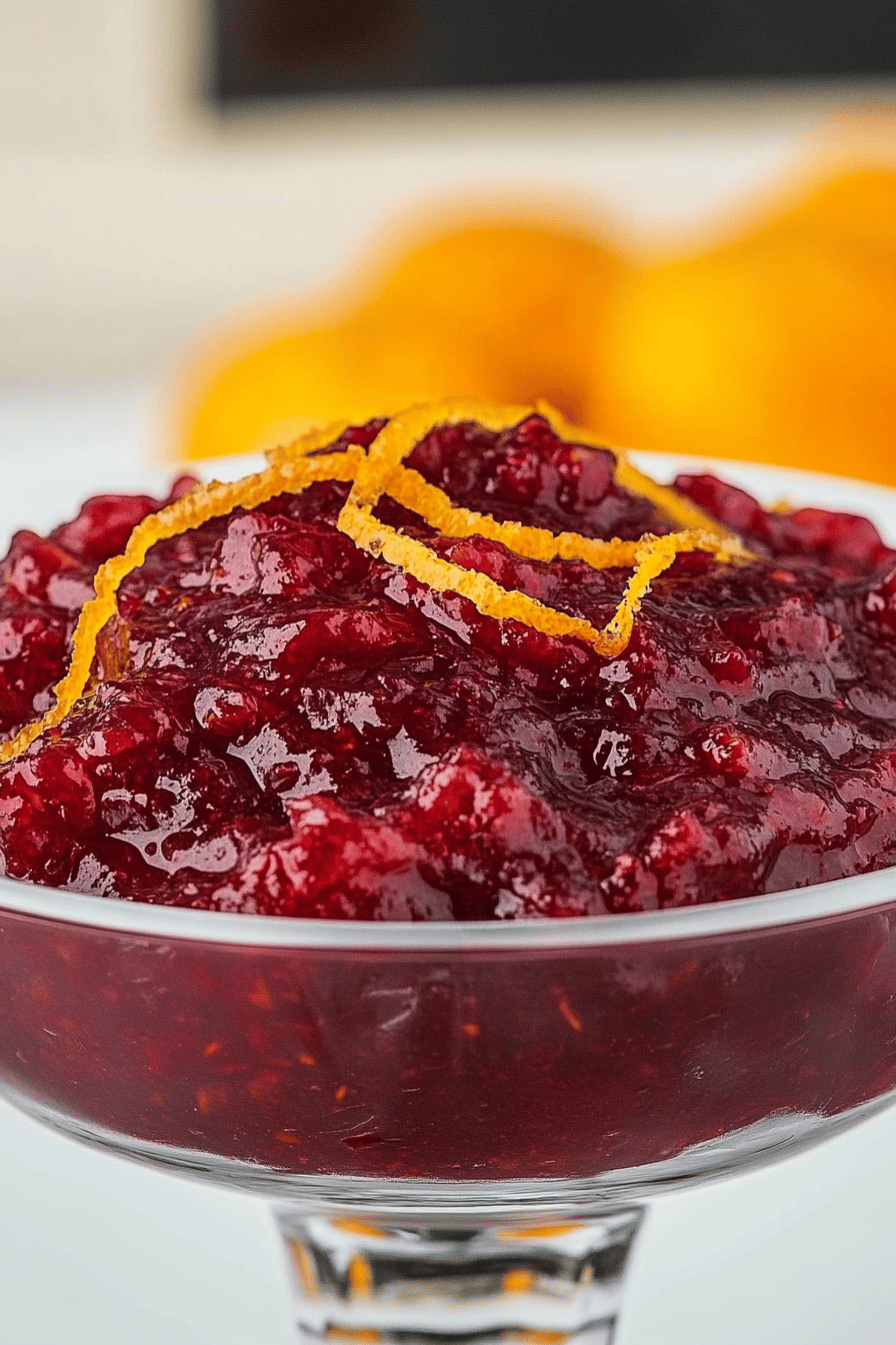Easy Cranberry Orange Relish Recipe ingredients