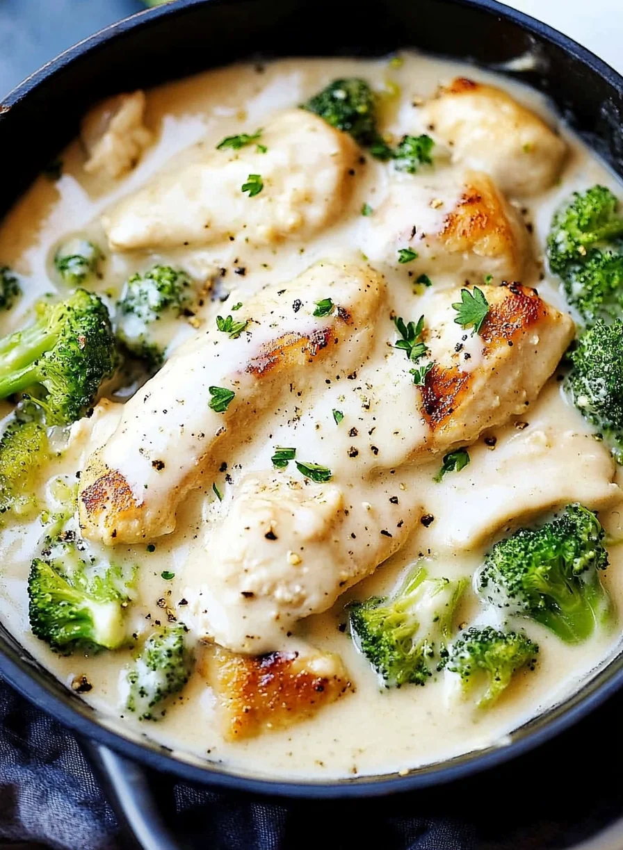 Easy Creamy Broccoli Chicken Alfredo Recipe