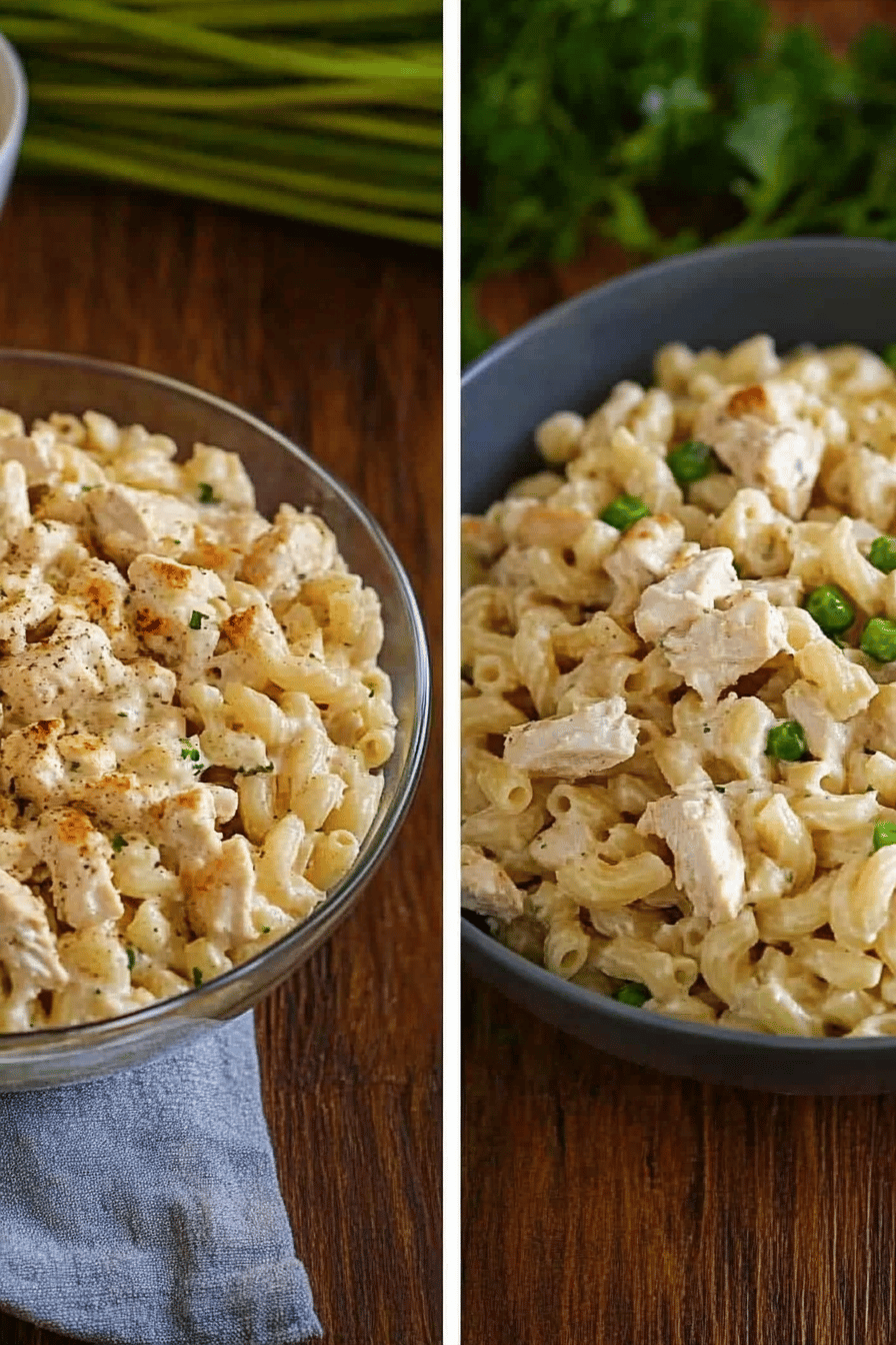 Easy Creamy Chicken Pasta Salad Final Dish Presentation