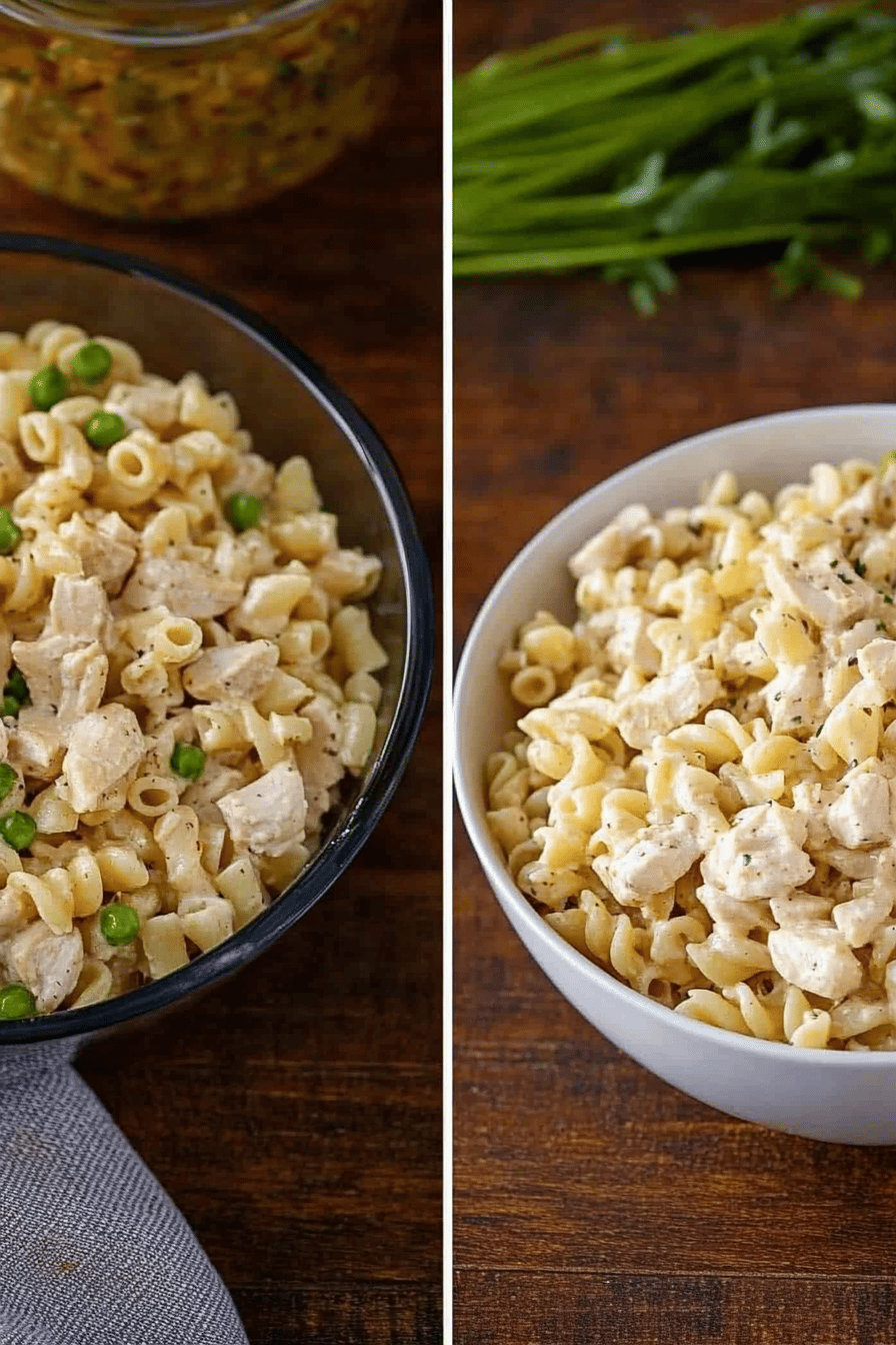 Easy Creamy Chicken Pasta Salad ingredients