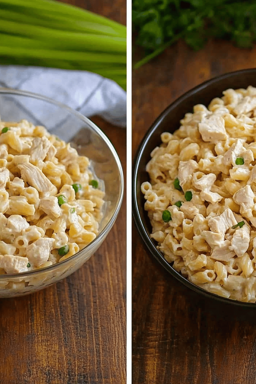 Easy Creamy Chicken Pasta Salad