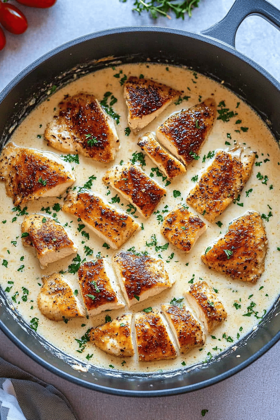 Easy Creamy Garlic Parmesan Chicken Recipe ingredients