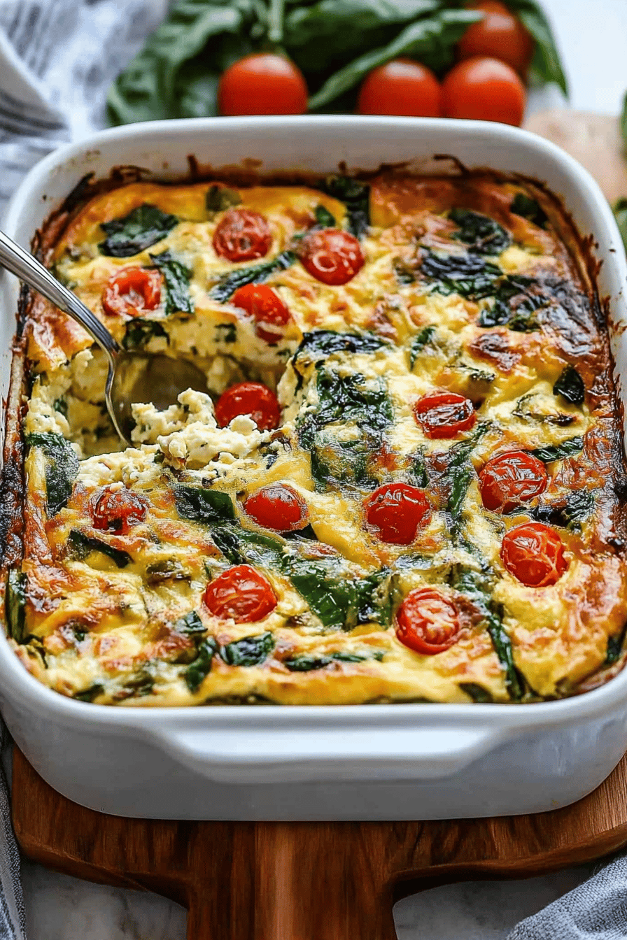 Easy Crustless Quiche Recipe Final Dish Presentation