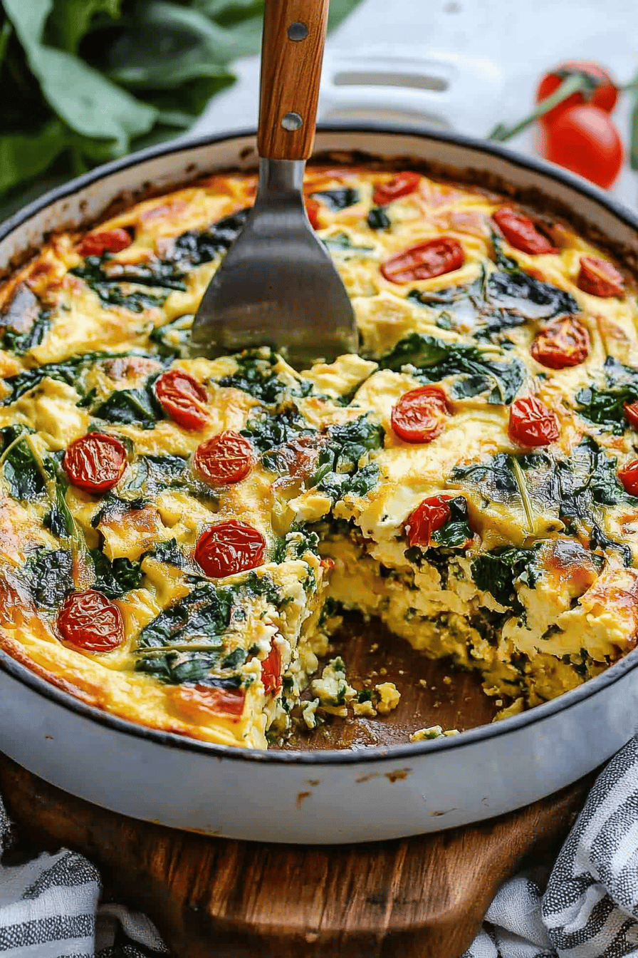 Easy Crustless Quiche Recipe Final Dish Presentation
