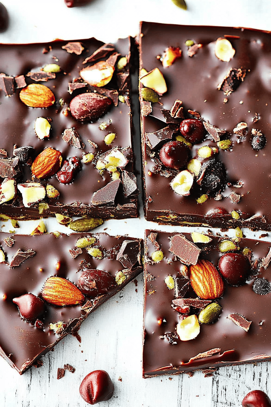 Easy Dark Chocolate Bark Recipe ingredients