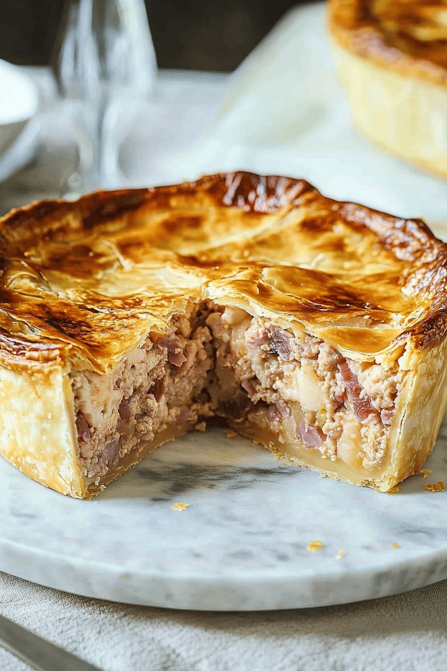 Easy Easter Meat Pie Recipe Final Dish Presentation