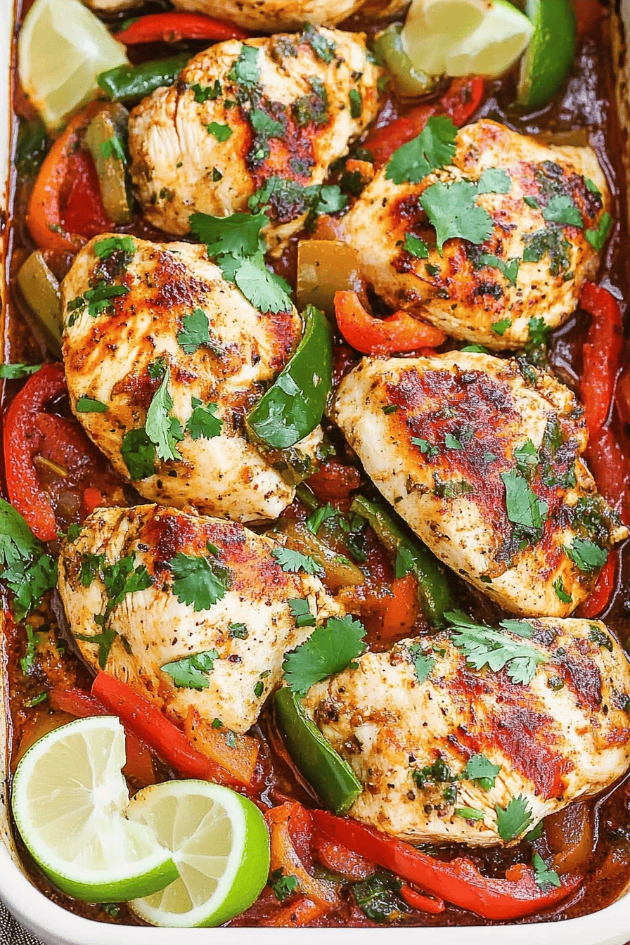 Easy Fajita Chicken Breast Recipe Final Dish Presentation