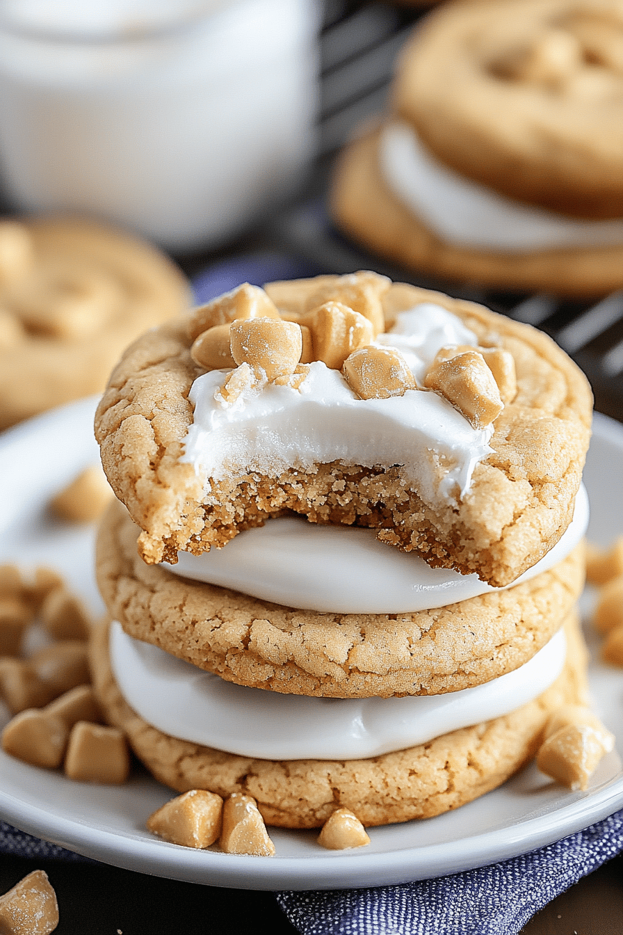 Easy Fluffernutter Cookies Recipe Final Dish Presentation