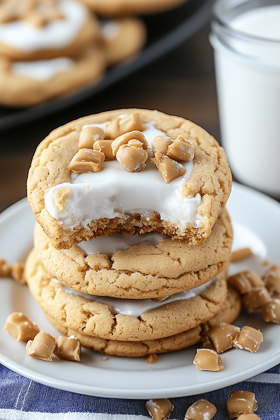 Easy Fluffernutter Cookies Recipe Final Dish Presentation