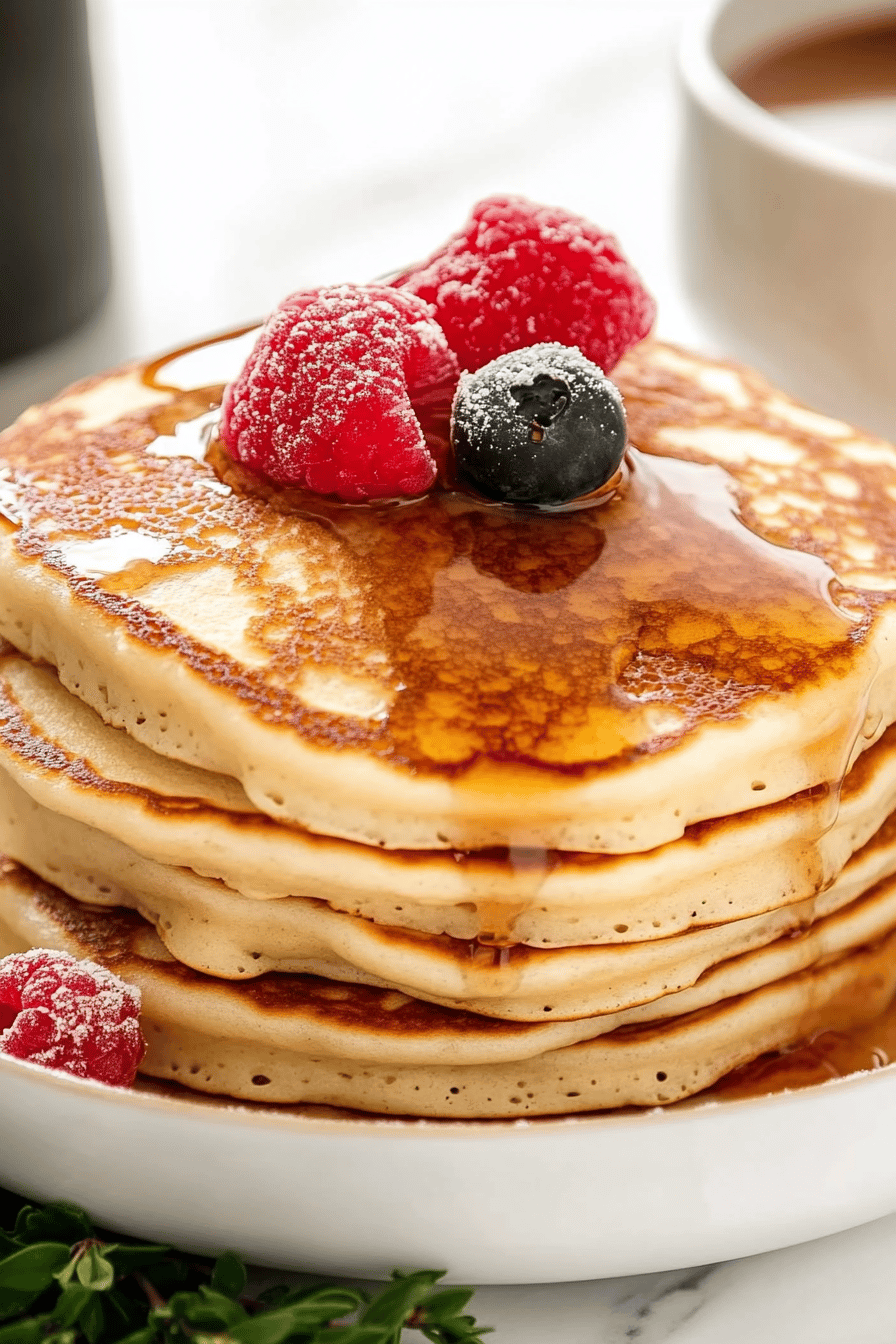 Easy Fluffy Pancakes Recipe Final Dish Presentation