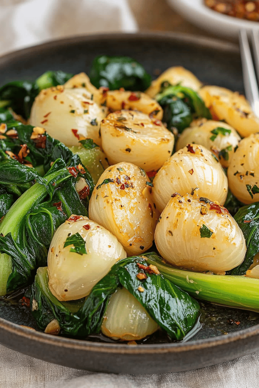 Easy Garlic Bok Choy Recipe Final Dish Presentation