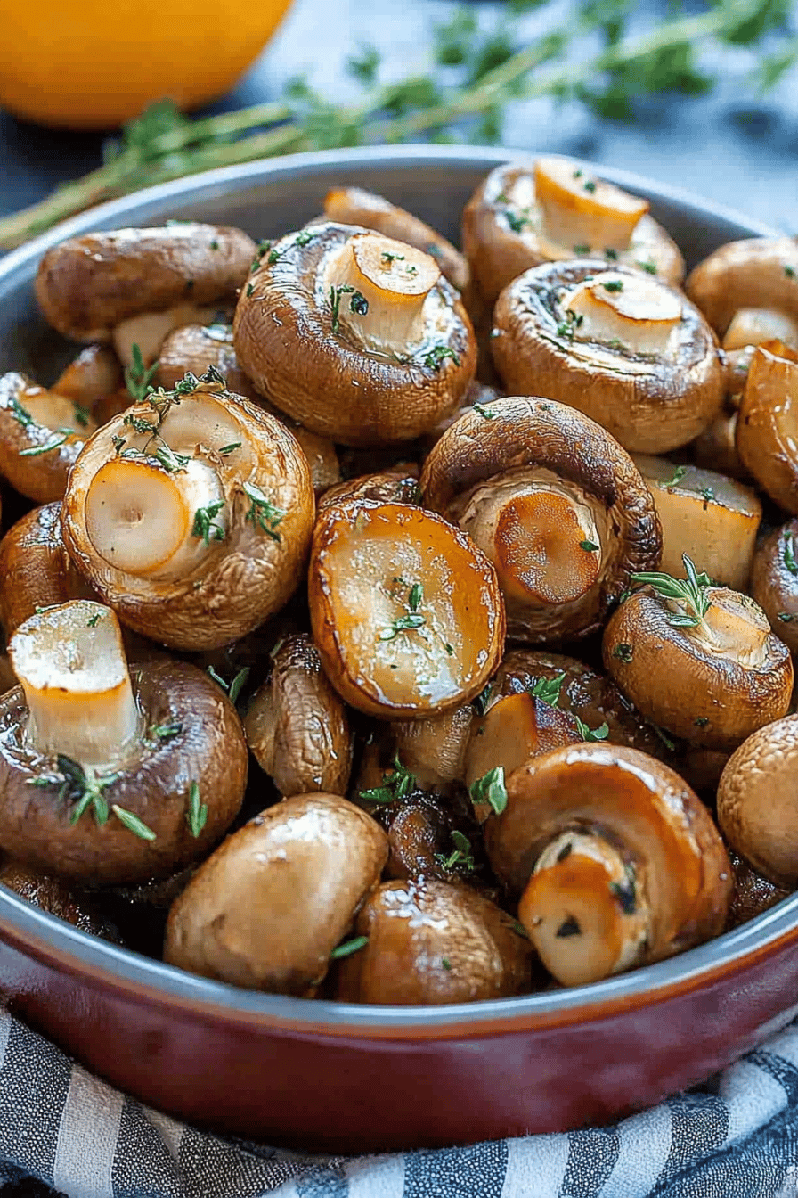 Easy Garlic Roasted Mushrooms Recipe ingredients