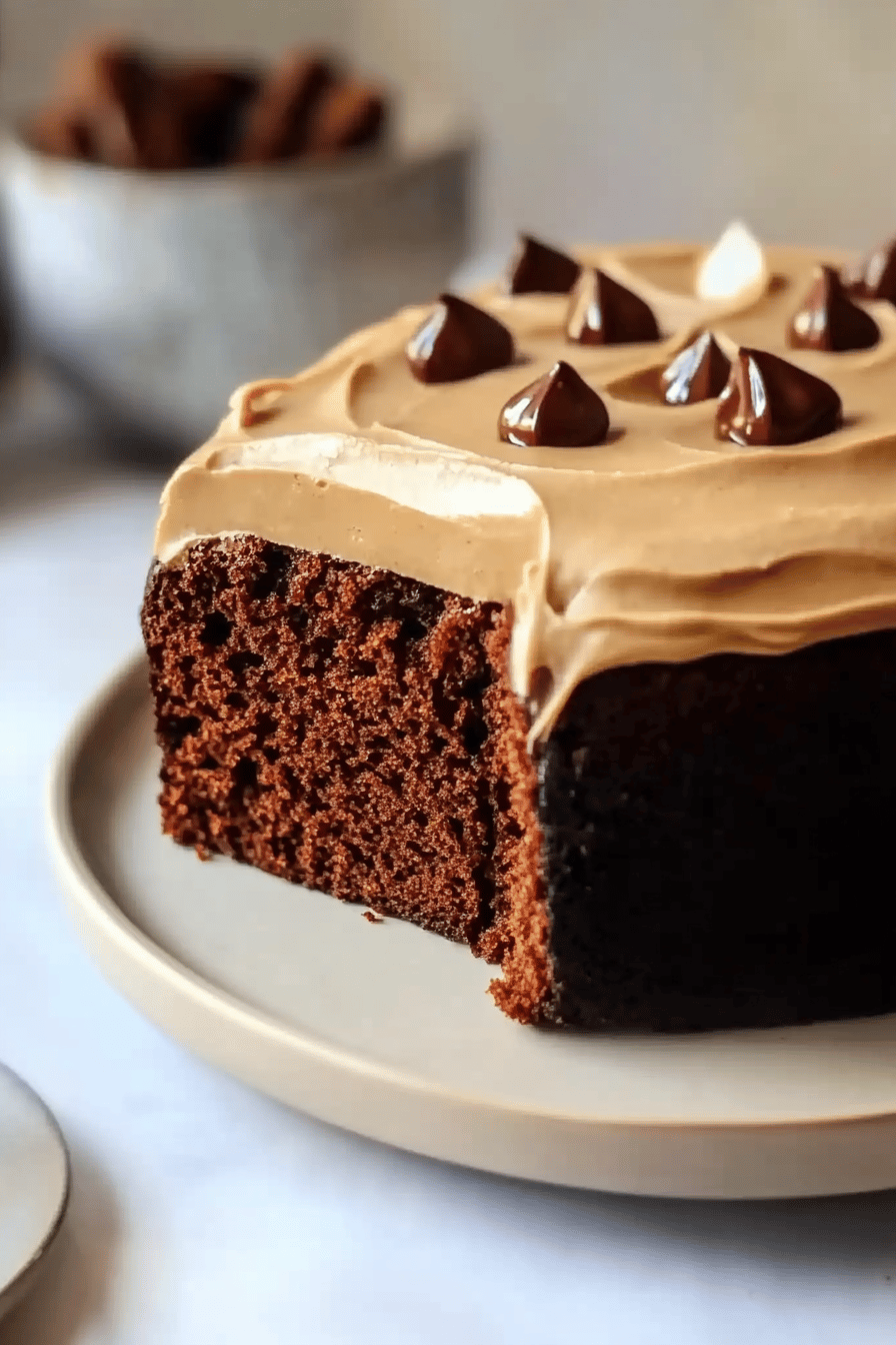 Easy Gingerbread Cake with Molasses Frosting Final Dish Presentation