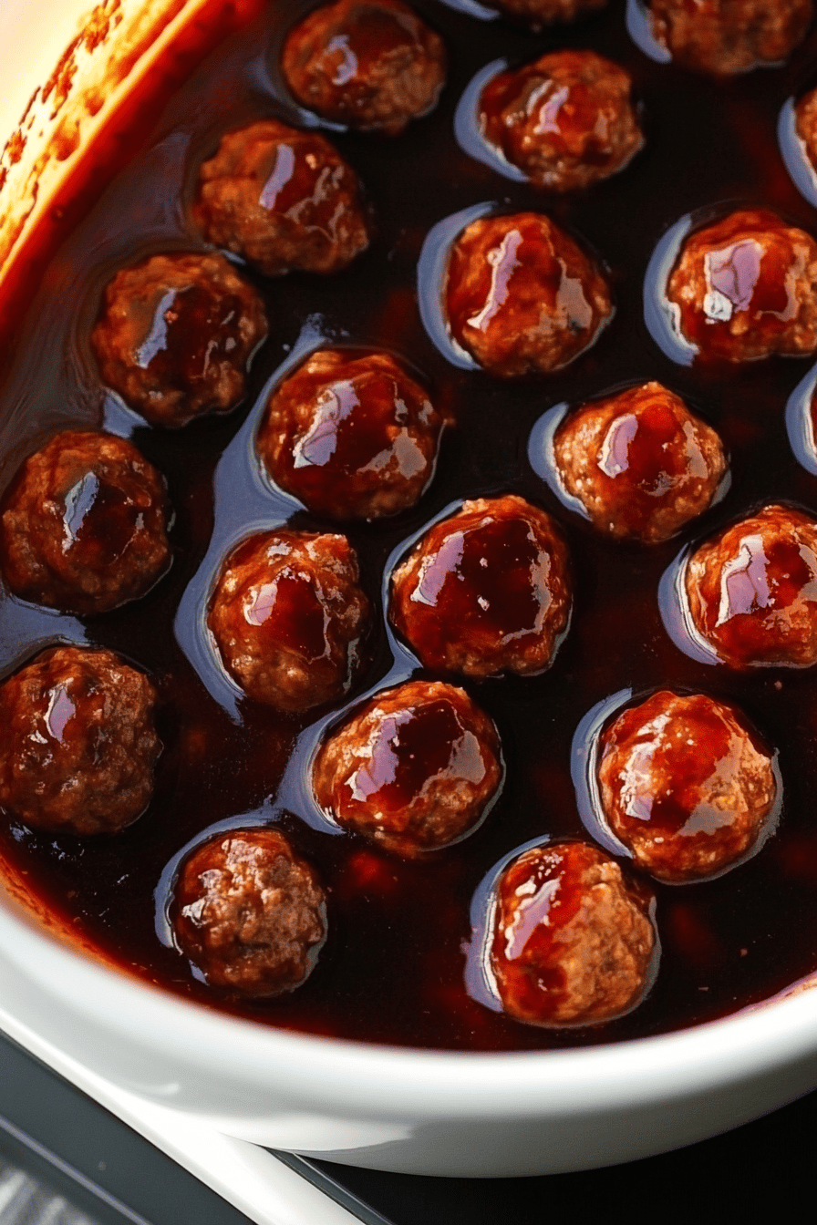 Easy Grape Jelly Meatballs Recipe Final Dish Presentation