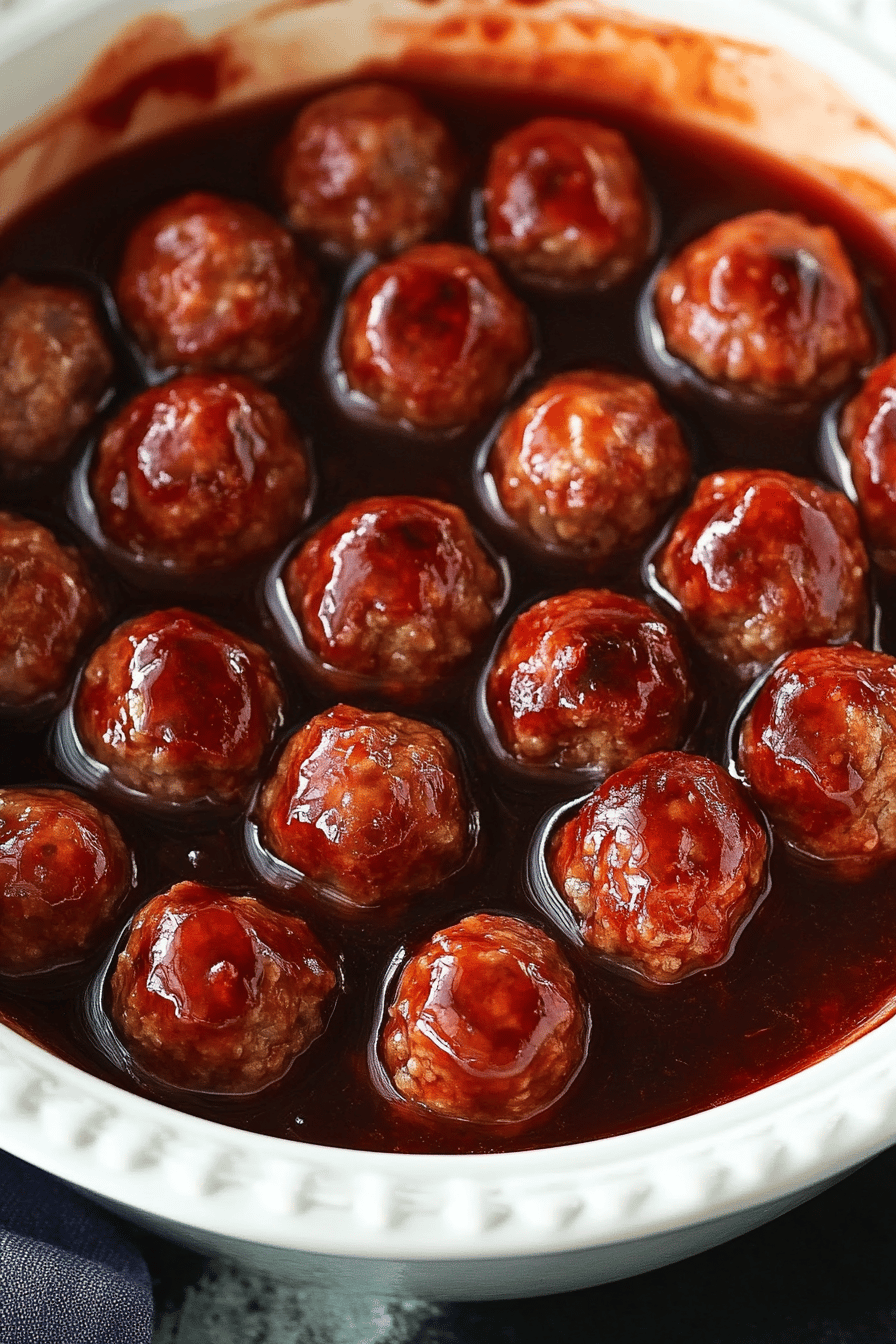 Easy Grape Jelly Meatballs Recipe Final Dish Presentation