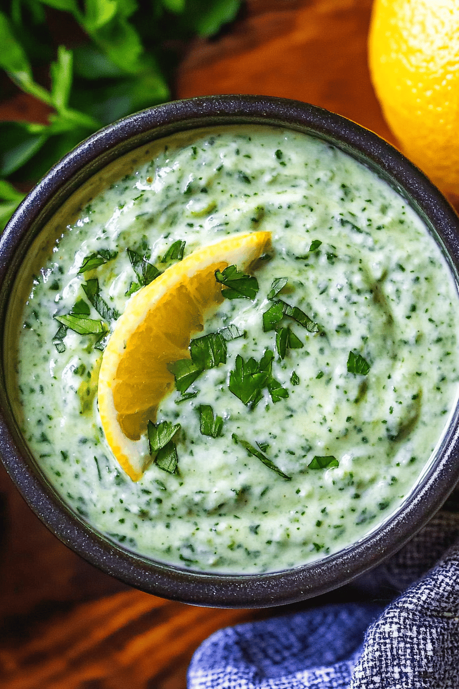 Easy Green Goddess Dressing Recipe Final Dish Presentation