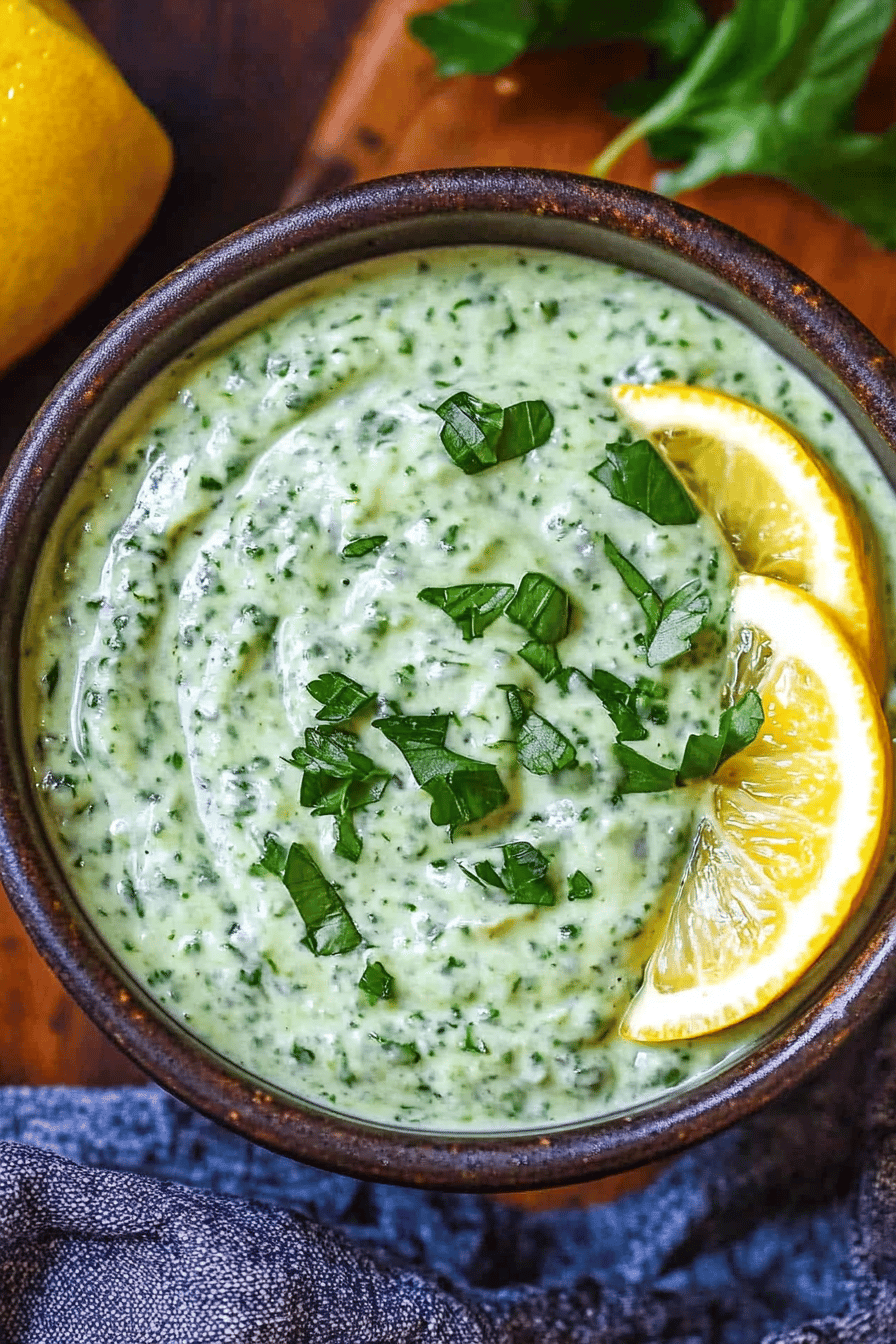 Easy Green Goddess Dressing Recipe Final Dish Presentation
