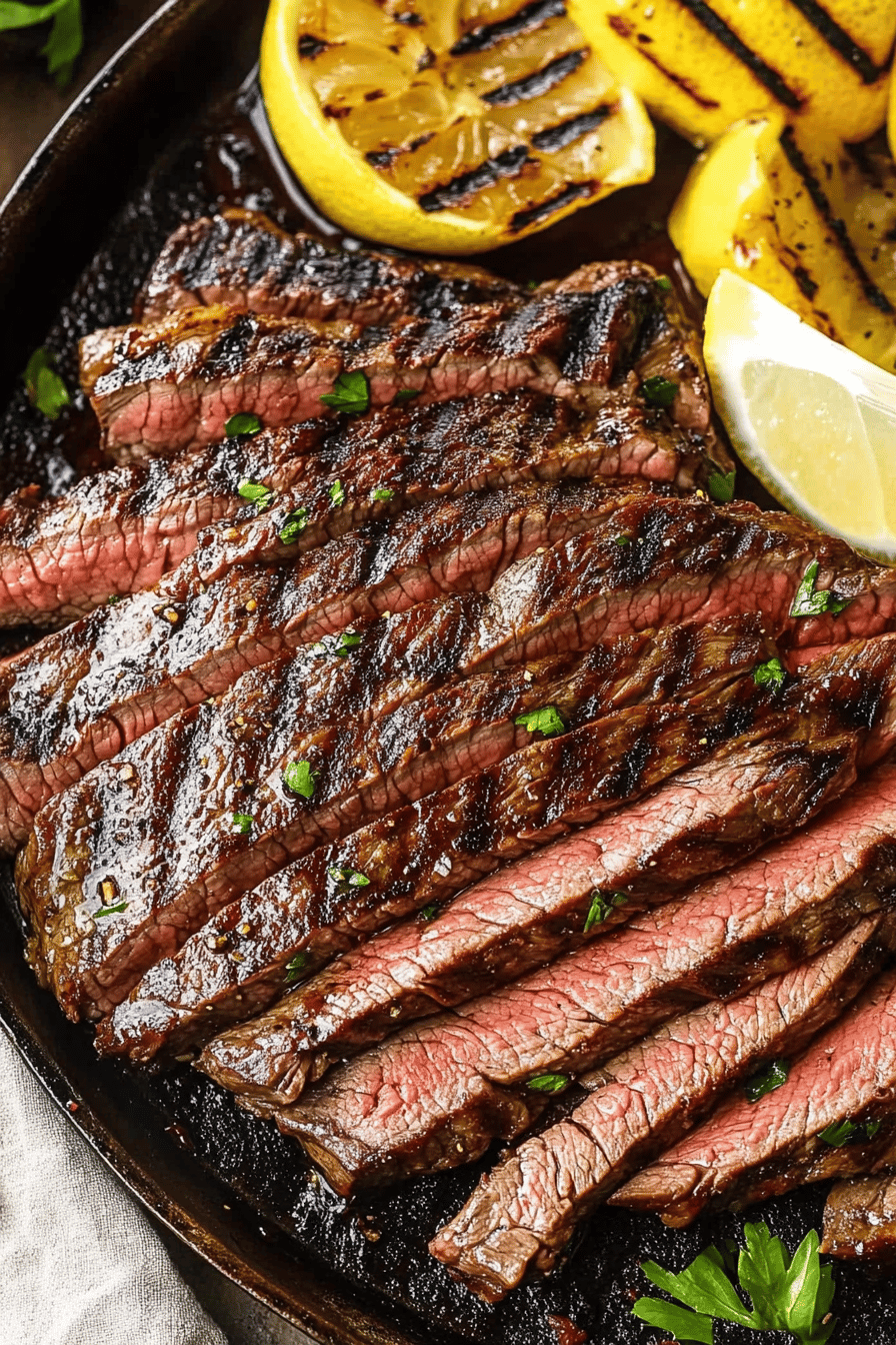 Easy Grilled Flank Steak Recipe Final Dish Presentation
