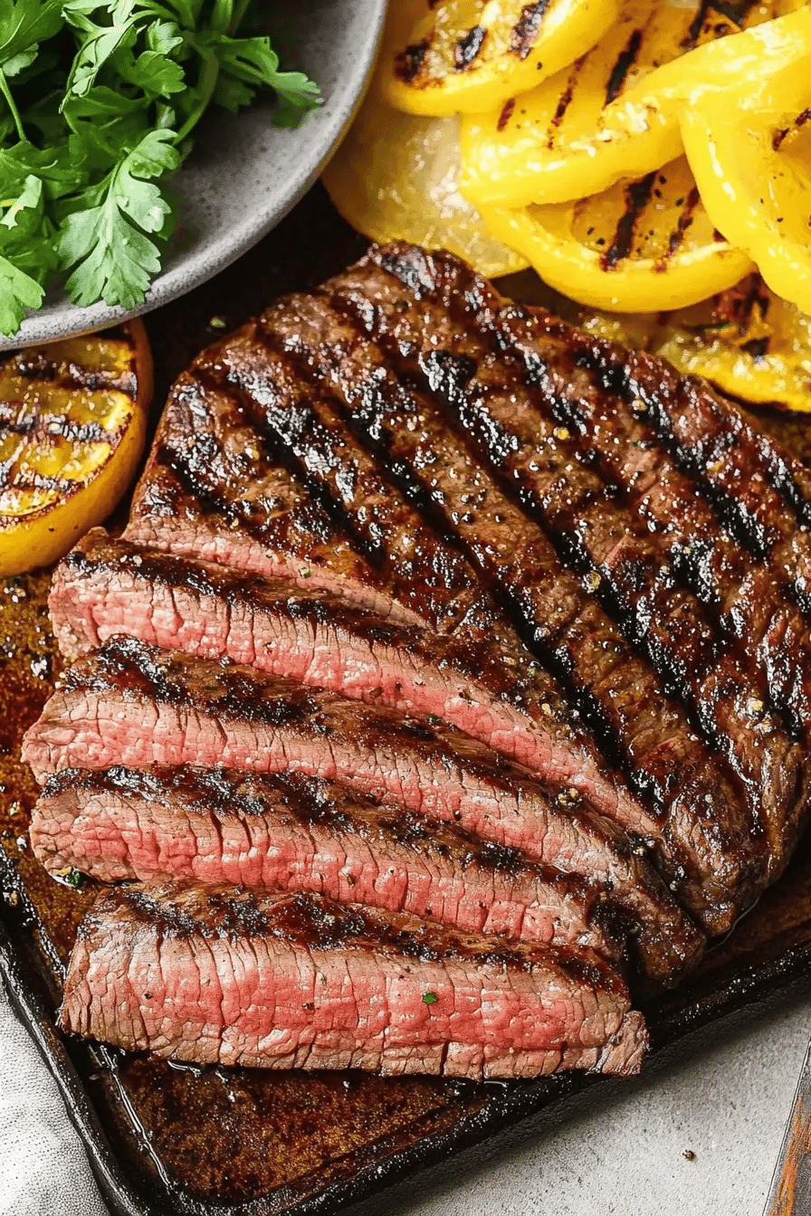 Easy Grilled Flank Steak Recipe Final Dish Presentation