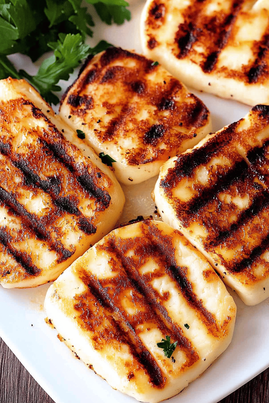 Easy Grilled Halloumi Cheese Recipe Final Dish Presentation