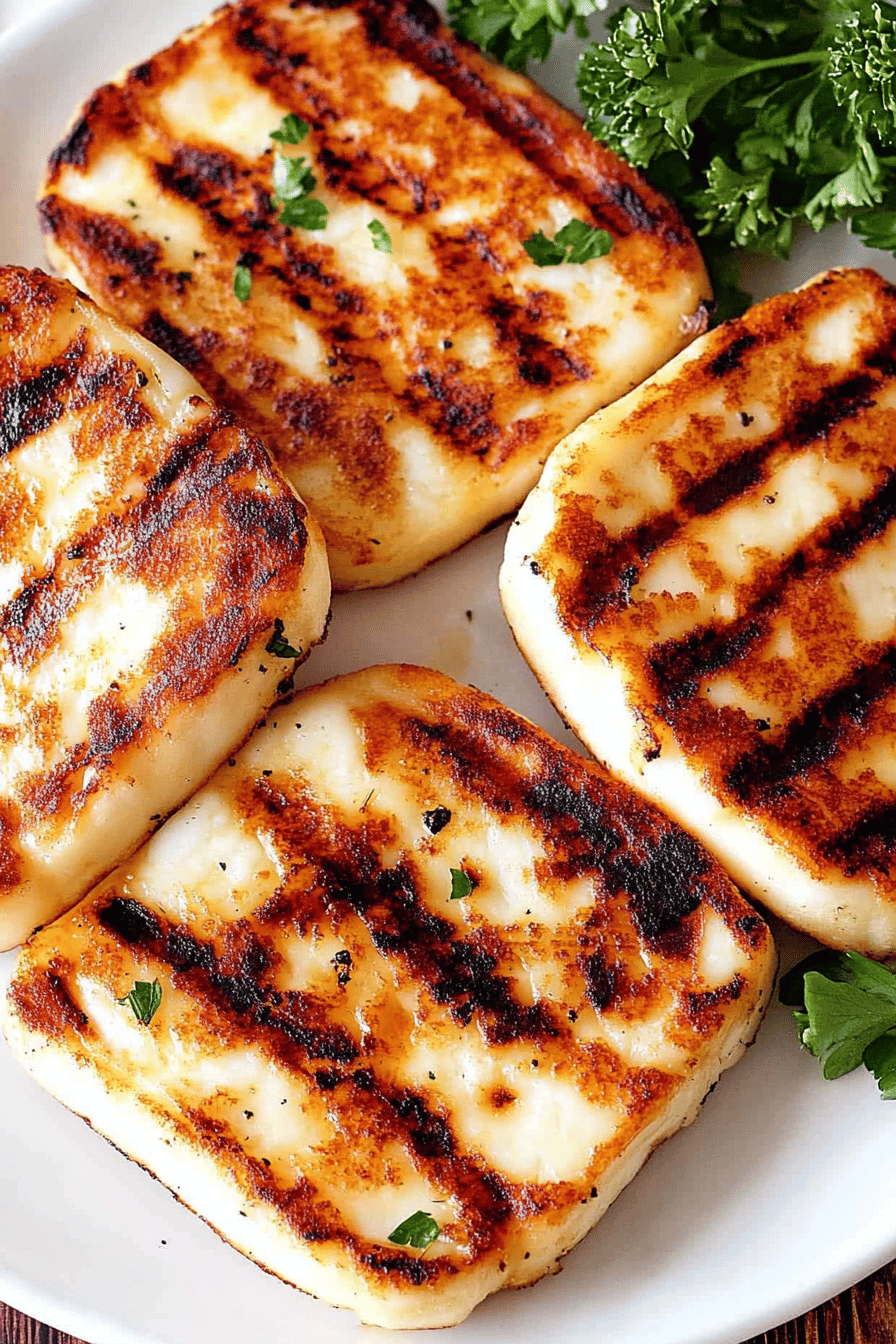 Easy Grilled Halloumi Cheese Recipe Final Dish Presentation