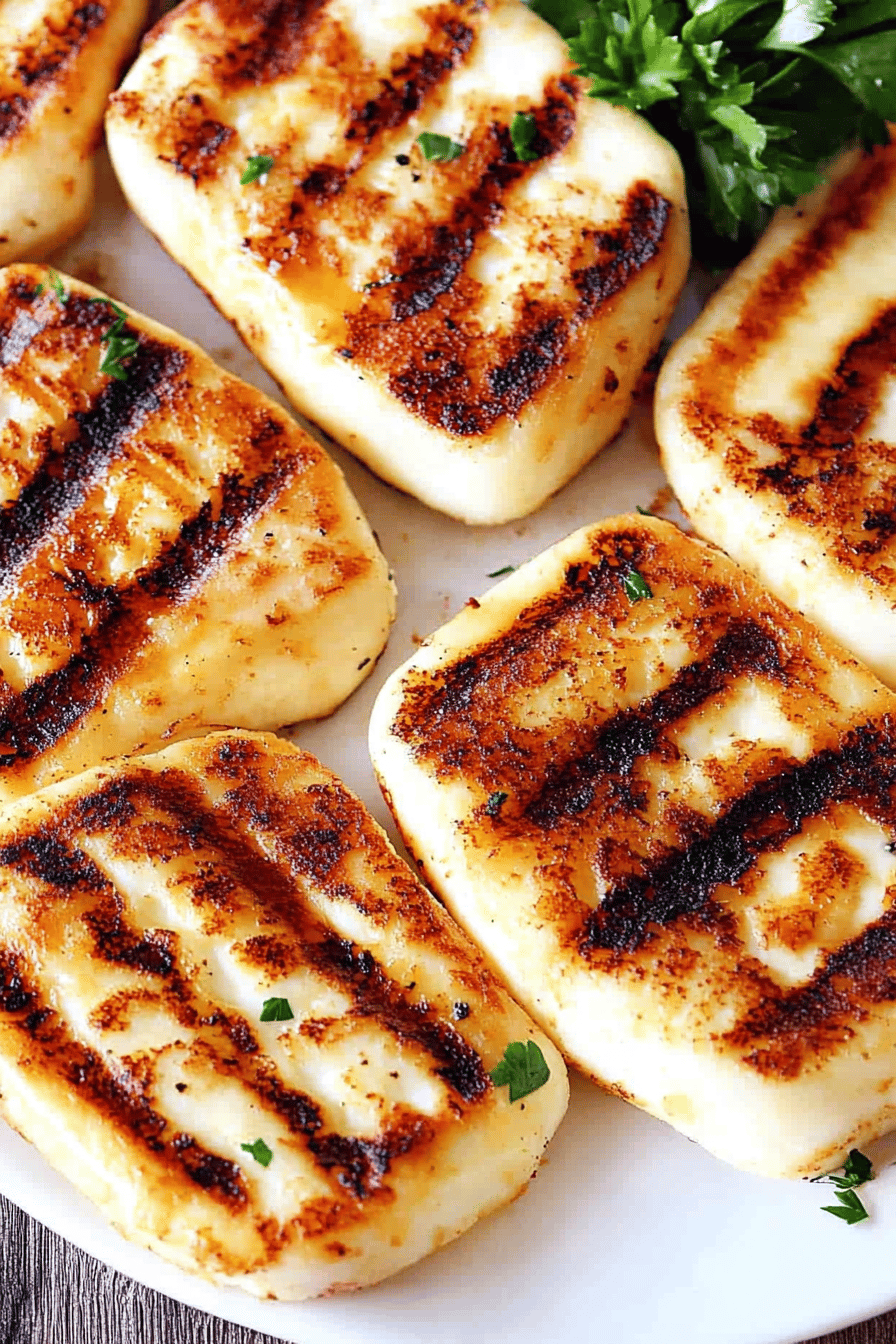Easy Grilled Halloumi Cheese Recipe ingredients