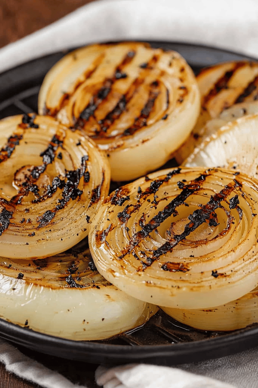 Easy Grilled Onions Recipe Final Dish Presentation